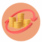 Currency exchange icon showing support for converting USD, GBP to INR
