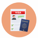 Passport icon representing medical visa support for international patients